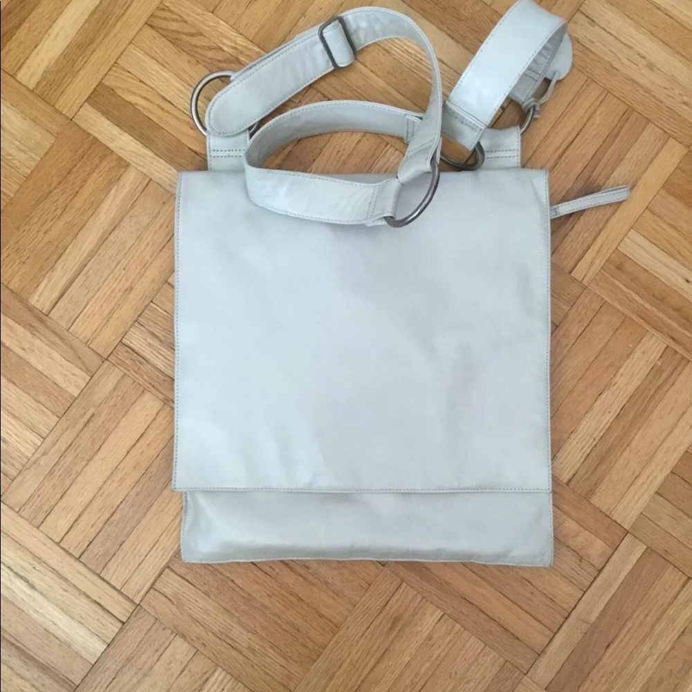 Cynthia H Shimmer OffWhite Crossbody Bag